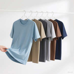 Men's T-shirts 100% Supima Cotton Jersey Fabric Short Sleeve Regular Fit Eco-Friendly 220gsm Custom Clothing