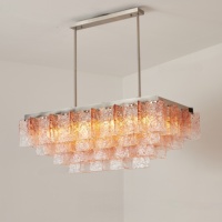 Lustre moderne en verre de Murano, lampe suspendue en verre artisanal pour salon de luxe, décoration d'hôtel, éclairage de style italien