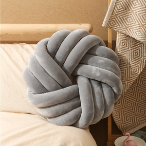 Offre Spéciale trois <span class=keywords><strong>coussin</strong></span> rond tressé <span class=keywords><strong>coussin</strong></span> de siège en peluche <span class=keywords><strong>coussin</strong></span> de noeud pour la décoration de la maison - Product Image 4