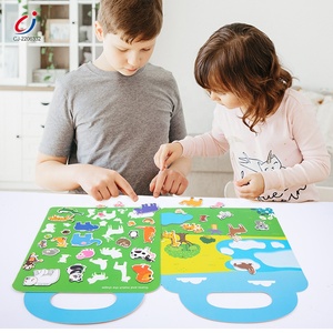Mode enfants 3D bricolage dinosaures véhicules animal en bois éducatif magnétique puzzle montessori <span class=keywords><strong>livre</strong></span> occupé pour les enfants - Product Image 4