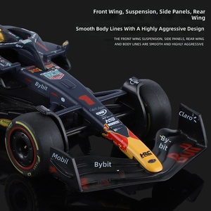 Modèle de voiture de course F1 RB19 en alliage moulé sous pression, jouet pour enfants, cadeau de haute qualité, proportion 1:43, roues à roulement libre - Product Image 3