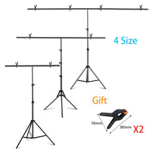 Support de fond en T SH 60 cm vert pour écran Chroma Key – Système de support de cadre pour studio photo - Product Image 1