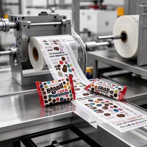 Rouleau de film plastique de qualité alimentaire imprimé au design personnalisé pour l'emballage de bonbons, de collations Film de stratification thermoscellable en vrac vente en gros - Product Image 5