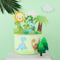 Kuchen dekorieren liefert Dinosaurier Alles Gute zum Geburtstag Cake Topper Papier nummer Tier kuchen Dekoration für Geburtstags feier