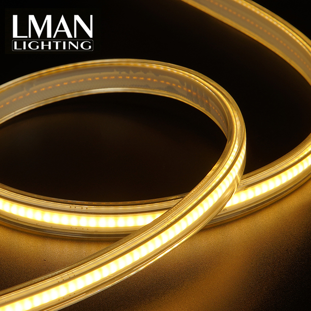 220V Epistar High Voltage COB LED PVC Waterproof Outdoor Light Strip Super Bright Flexible Smart Strip with IP65 Rating