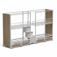 Mobilier de chambre à coucher moderne, lit superposé pour adulte, lit superposé à Double Capsule avec escalier et casiers