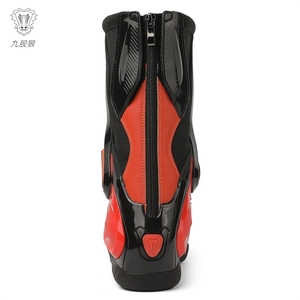 Logo personnalisé Chaussures de moto Break <span class=keywords><strong>Biker</strong></span> Chaussures d'équitation imperméables Fabricants Bottes de moto en cuir pour hommes - Product Image 5