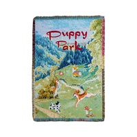 Couverture Jacquard Style Pastoral, Tapisserie Murale Anime, Décoration Douce et Confortable, Couverture Portable