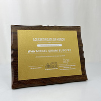 Certificat personnalisé de plaque en bois de cristal MH-NJ0130 de récompenses de plaque en bois de conception personnalisée