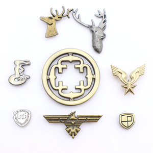 定制锌合金徽标五金件压铸金属徽标贴片徽章适用于皮革钱包包腰带定制3D设计您自己的徽标 - Product Image 6
