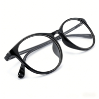 Gafas de Sol Unisex XPZ TR90 Ovaladas de Montura Completa, Ligeras, con Lentes de PC Transparentes Grises, Acabado Brillante, Estilo Moderno que Estiliza el Rostro, Famosas en Internet