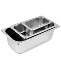 Ustensiles d'hôtel : Bac de cuisson en acier inoxydable pour buffet, bacs GN Gastronorm, récipient alimentaire, bac de drainage
