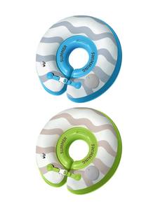 0-6 महीने के लिए नवजात स्वीमिंग गर्दन की अंगूठी-एंटी-रोलोवर डिजाइन, प्रेस-टू-फुला बेबी स्नान कॉलर - Product Image 2