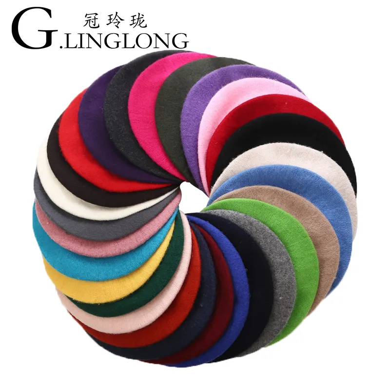 Customize 30 Colors Boina OEM Wholesale Beret Hats Cheap Solid Color Ladies Custom French Wool Berets Hat For Women