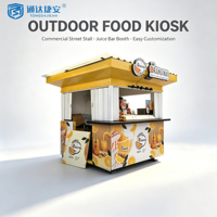Quiosco Móvil Personalizado para Exteriores, Comercial, Prefabricado, para Venta de Postres y Dulces, para Centros Comerciales, Estacionamientos, Venta de Comida y Bebidas, OEM/ODM