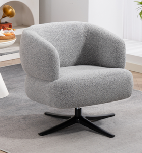 Sillón Giratorio de Masaje de Cuero Estilo Cuddle para Sala de Estar, Muebles para Balcones, Estudios y Salas de Estar - Product Image 4