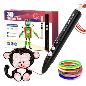 Smart 3D Color Painting Printing Pen Compatible with LCD Screen PLA Filament High Temperature 3D Toy Pen for Kids Birthday Gift