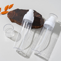 Flacon pulvérisateur à brume fine en PET noir de 50 ml, 80 ml, 100 ml, 120 ml, en plastique, pour toner, soin du corps, voyage, cosmétiques, vide, sérigraphié