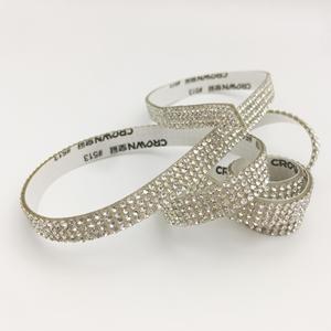 Sinrong Tự Dính Pha Lê Kim Cương Ribbon Trim Tấm Bling Rhinestone Băng Cho Giày Thủ Công Mỹ Nghệ Trang Trí Thủy Tinh Căng - Product Image 2