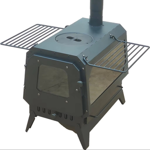 Estufa Portátil de Leña de Hierro Fundido para Acampar al Aire Libre, Estufa para Tienda de Campaña, Multifuncional, Plegable, Diseño de una Sola Pieza - Product Image 1