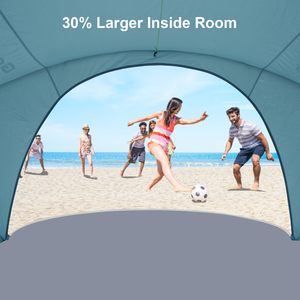 Carpa de Playa, Refugio Ligero y Portátil, Camuflaje, Impermeable, Toldo con 2 Puertas con Cremallera, Fácil de Instalar, para Familias, Playa y Camping - Product Image 5