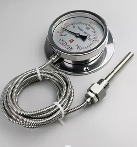 Thermomètre <span class=keywords><strong>capillaire</strong></span> analogique en verre Y100, capteur de température 0-650 ℃   Boîtier de 100 mm, longueur de 3 m, OEM ODM - Product Image 1