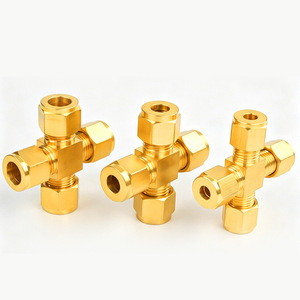 Conector de latón de cuatro vías para tubería de cobre de 6, 8, 9.52 y 10 mm, anticorrosión, para humidificador y piezas de HVAC - Product Image 2