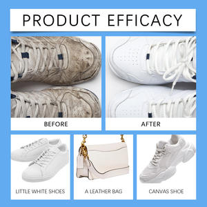 Discount Sneaker Shoes <b>Cleaner</b> Liquid Natural White Shoe <b>Cleaner</b> Kit Stain Remover With Brush Hand - Product Image 4