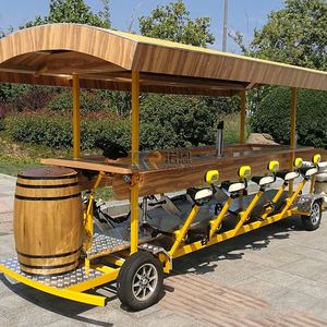 Meilleures ventes 2024 Vélo-bar à bière à pédales pliantes unilatérales avec distributeur, Bus-bar électrique touristique - Product Image 5