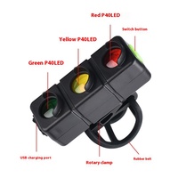 Luz Trasera LED de Tres Colores para Bicicleta, Carga USB, Advertencia de Seguridad para Ciclismo al Aire Libre, Luz de Tráfico, Material ABS, Diseño Creativo