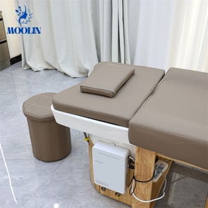 Fauteuil de lavage et de massage moderne en <span class=keywords><strong>bois</strong></span> pour salon de coiffure et salle de sport – Équipement de spa capillaire et de thérapie aquatique - Product Image 4