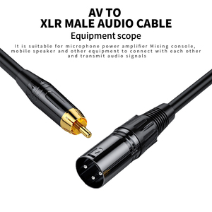 Haute qualité à faible bruit <span class=keywords><strong>Xlr</strong></span> <span class=keywords><strong>Rca</strong></span> 1m 1.5m 2m 3m 3pin <span class=keywords><strong>Xlr</strong></span> mâle femelle vers <span class=keywords><strong>Rca</strong></span> mâle Microphone <span class=keywords><strong>Xlr</strong></span> vers câble <span class=keywords><strong>Rca</strong></span> - Product Image 2
