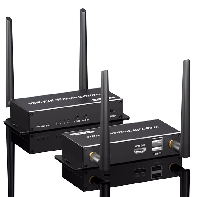 Justlnk Wireless HDMI KVM Extender 4K 200m 5G Wifi Extender HDMI USB KVM Extender Audio Video Transmitter and Receiver Sender