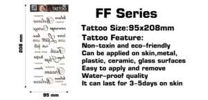 Nouveaux autocollants de <span class=keywords><strong>tatouage</strong></span> temporaire indiens imperméables, motifs floraux minimalistes, roses réalistes, vente en gros d'usine - Product Image 2