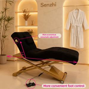 Lettino da Massaggio Elettrico di Lusso Moderno Dorato per Estetica con 1 Motore, Sedia da Tavolo per Trattamenti Viso e Spa Ciglia - Product Image 4