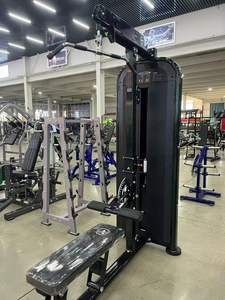 Machine de musculation robuste pour tirage vertical et rameur, avec pile de poids de 100 kg, pour entraînement de la colonne vertébrale en salle de sport - Product Image 3