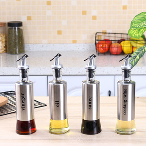 Distributeur de bouteilles de sauce en verre de qualité alimentaire 300ML avec <span class=keywords><strong>bouteille</strong></span> <span class=keywords><strong>d</strong></span>'<span class=keywords><strong>huile</strong></span> <span class=keywords><strong>d</strong></span>'<span class=keywords><strong>olive</strong></span> de cuisine à <span class=keywords><strong>bec</strong></span> <span class=keywords><strong>verseur</strong></span> pour la cuisson - Product Image 4