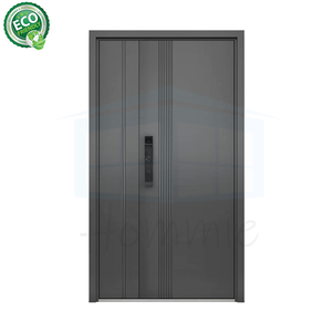 Puertas Metálicas Exteriores Francesas Negras de Gran Tamaño, las Más Populares, con Cerradura de Acero Inoxidable 304 - Product Image 2