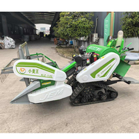 Moissonneuse-batteuse compacte 25 CV pour la récolte du riz et du blé, machine agricole compacte à chenilles en caoutchouc pour utilisation en conduite assise
