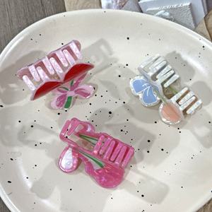 Nouvelle pince à cheveux requin légère en acrylique, motif fruits d'été frais, pour chignon arrière, accessoire de mariage - Product Image 5