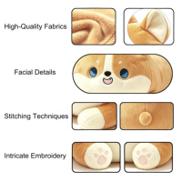 Boneka Anjing Plushie Custom Pabrik, Simulasi Realistis, Rambut Pendek & Panjang, Boneka Hewan Corgi