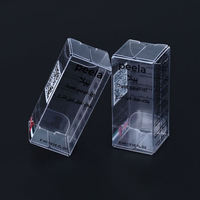 Boîte en plastique PET transparente avec matériaux recyclés pour l'emballage de parfums, de rouges à lèvres, de crèmes pour les yeux et d'huiles essentielles
