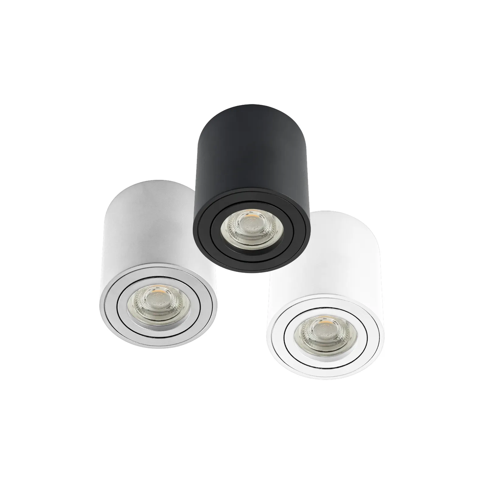 Sıcak satış GU10 galeri sanat kapalı yuvarlak yüzeye monte ışıkları 5W 7W 9W LED tavan yüzeyi montaj downlight