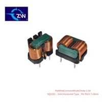 Inducteurs de mode commun verticaux Zhongwei SQ1010-2MH/1.5A, 2MH 50kHz-1MHz, filtre de ligne haute fréquence pour suppression EMI