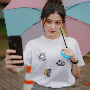 Custom Clothing Heat Press Patch Cute Cartoon <b>Cat</b> Embroidery Iron on Animal <b>Cat</b> Patches - Product Image 5