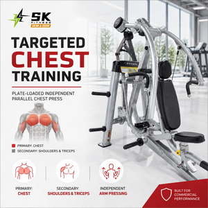 Machine de musculation à levier inclinable SK Fitness pour la poitrine, les épaules et les triceps – Équipement commercial pour salle de sport et club – Vente en gros - Product Image 2