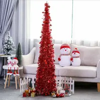 Inklapbare Kerstboom Kleurrijke Kerst Decoratie Ornamenten Partij Kunstmatige Pop Up Klatergoud Boom