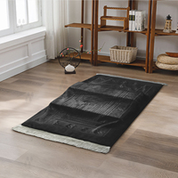 Tapis de prière islamique en gros avec pompons en éponge de 8 cm, tapis de sol rembourré musulman avec support pour les genoux