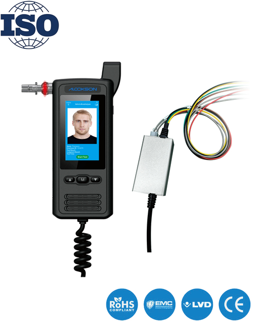 Intelligent Alcohol Tester with Integrated Camera GPS Tracker and 4G Communication Interlock Device  Breathalyzer