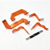 Barre omnibus en cuivre courbé isolée, haute intensité, sans trou, connecteur en cuivre, revêtement PVC, pour distribution d'énergie de batterie
